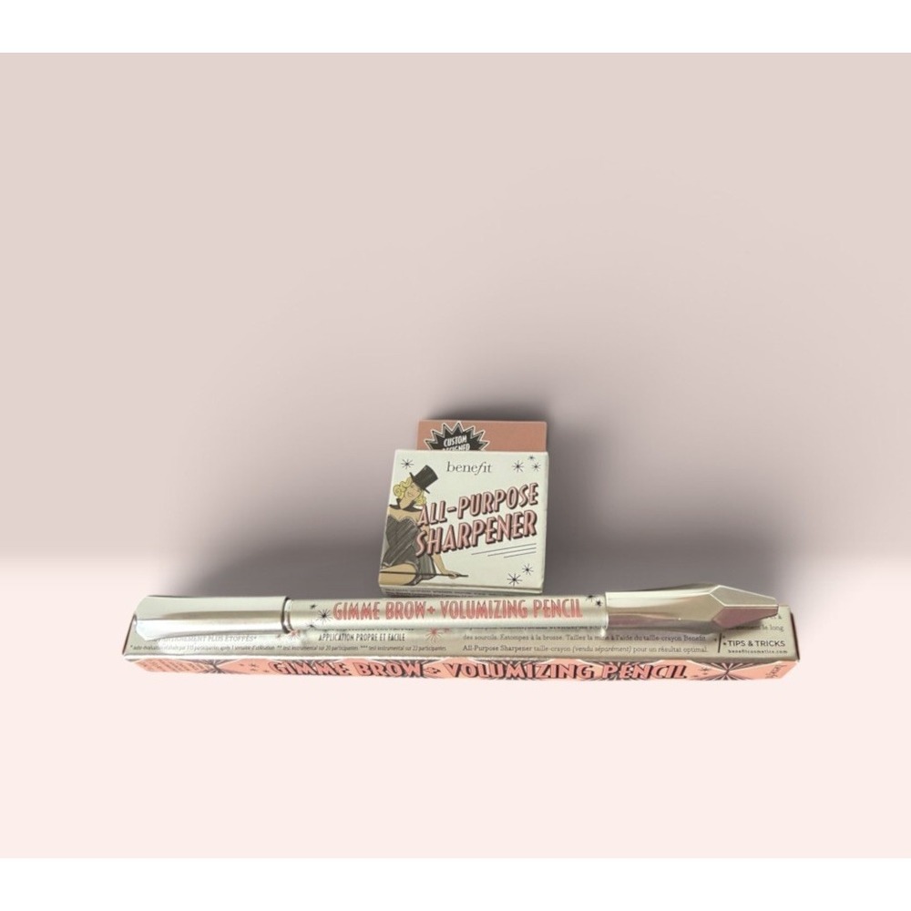 Benefit Gimme Brow + Volumizing Eyebrow Pencil 4.5 & Benefit Sharpener Set! NIB